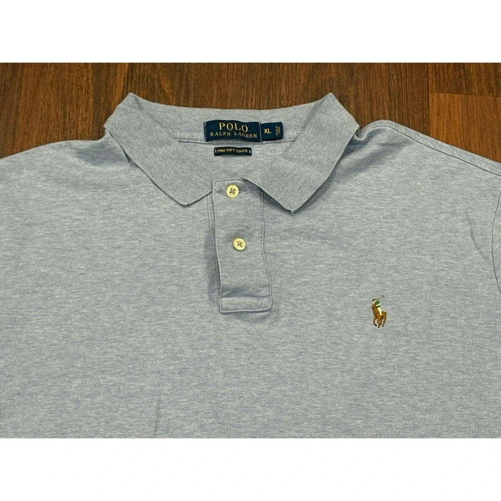 Polo Ralph Lauren Pima Soft Touch Polo‎ Shirt Men's XL Gray